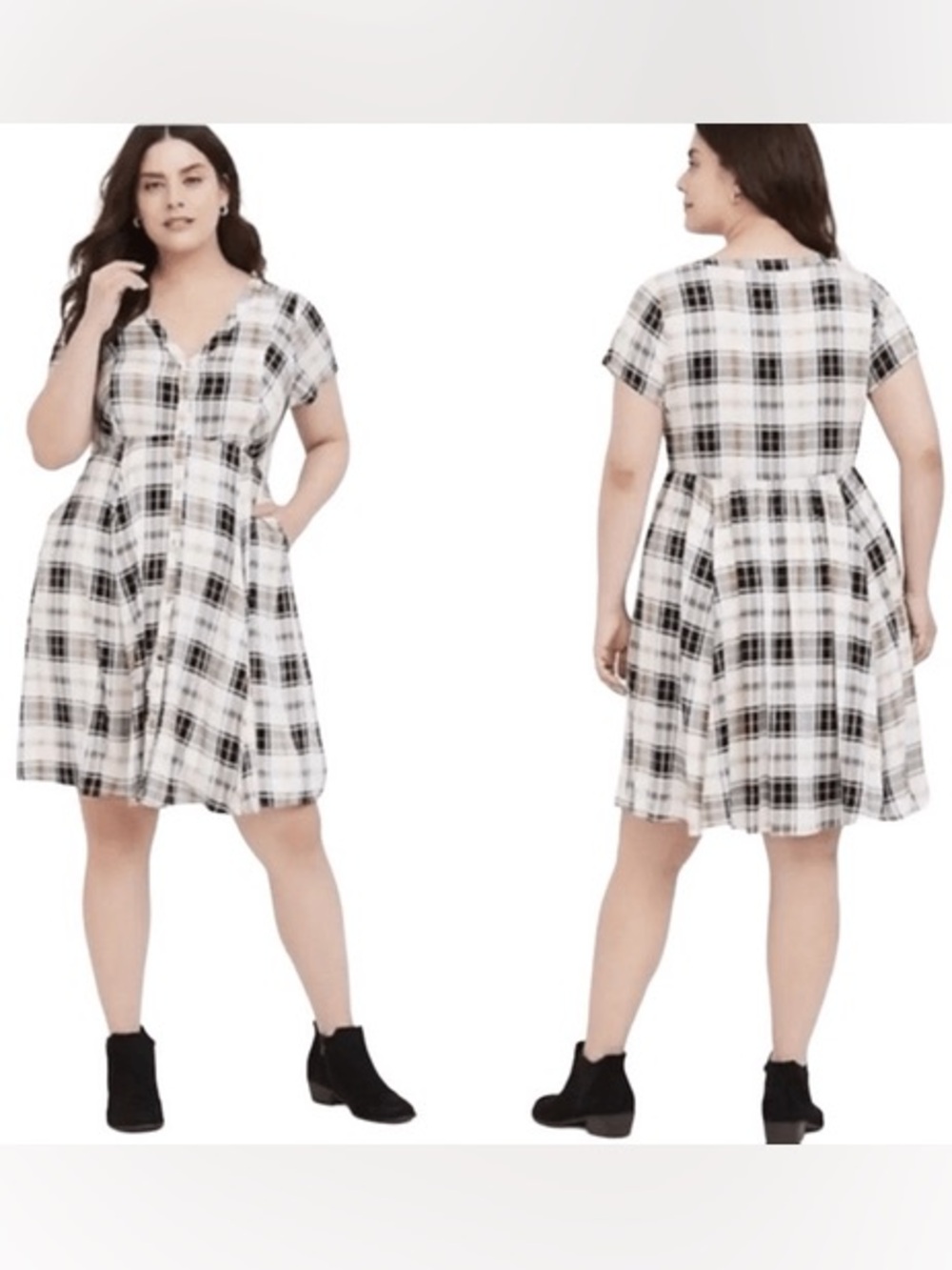 Torrid plaid shirt dress with pockets!